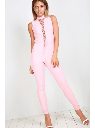 Rosie Backless Lace Tie Up Jumpsuit