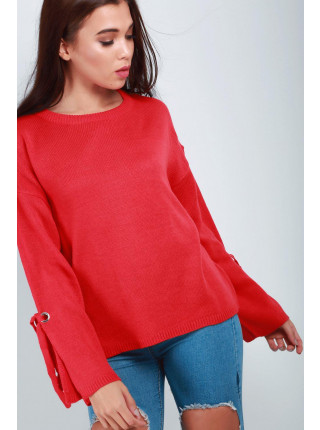 Lexi Lace Up Wide Sleeve Jumper
