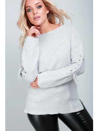 Maisie Lace Up Knitted Jumper