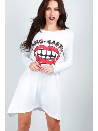 Ava Fang-Tastic Bloody Mouth Swing Dress