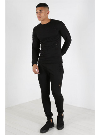 Kouture Crew Neck Ripped Tracksuit