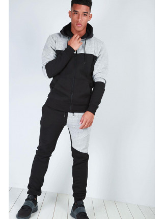 Mens Hooded Contrast Panel Tracksuit