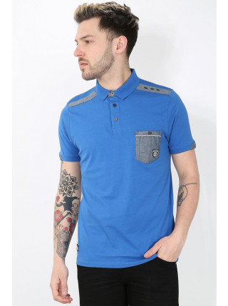 Rawcraft Collar Neck Cap Sleeves Pocket T Shirt