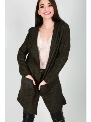 Olivia Hoodied Cardigan With Pockets
