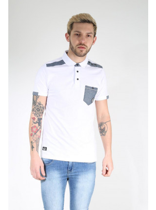 Rawcraft Collar Neck Cap Sleeves Pocket T Shirt