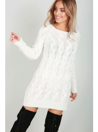 Ellie Cable Knitted Jumper Dress