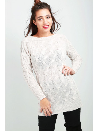 Ellie Cable Knitted Jumper Dress